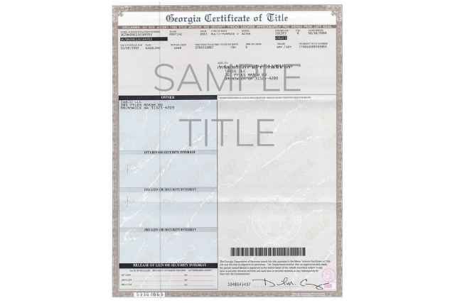 Georgia car title paperwork in Alpharetta